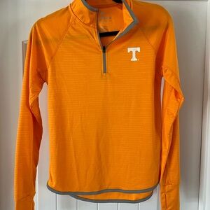 Orange Quarter-Zip Pullover with T Logo